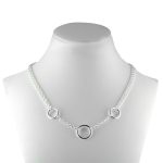 collier argent femme