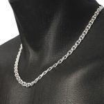 collier argent homme