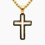 collier croix homme