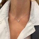 collier diamant solitaire