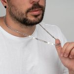 collier homme argent