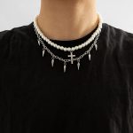 collier perle homme